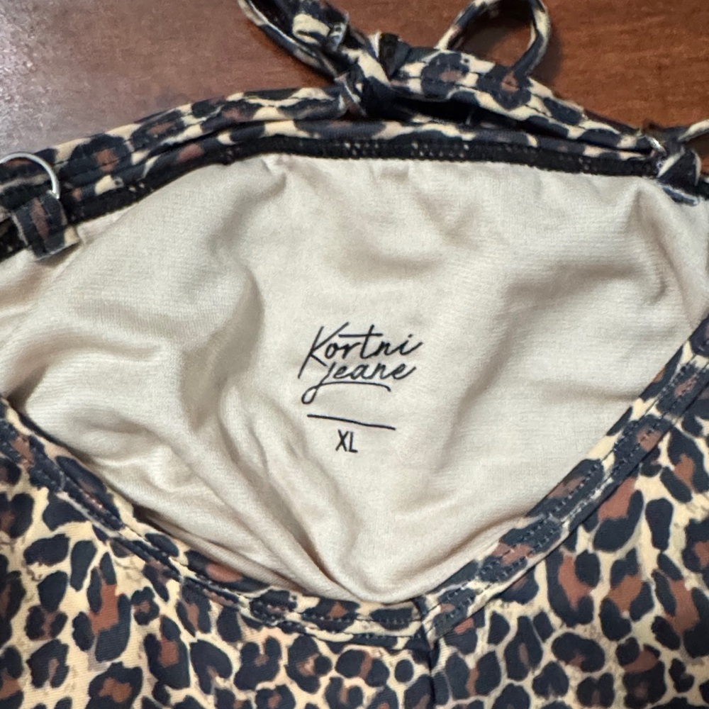 Kortni Jeane Animal Print Spaghetti Strap Top - Picture 2 of 4